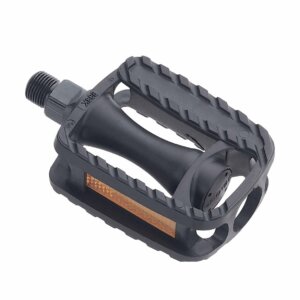 Pedále Longus - KID 1/2 PP plast čierne detské /malý závit guľôčkové